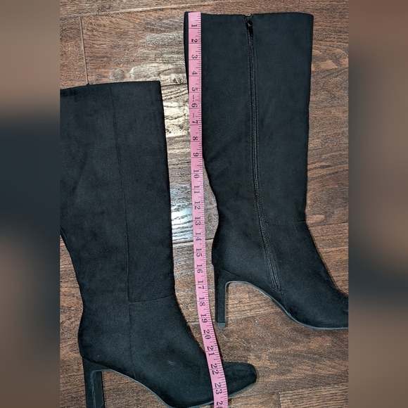 NWOB JustFab Evelyn Heeled Boot (Size 9.5)  Mid-Calf Faux Suede Boot - Picture 7 of 12
